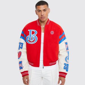 Oversized Boxy Jersey Varsity Jacket