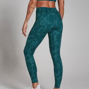 Abstract Leggings - Marine Blue