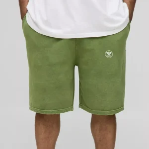 Plus Loose Fit Acid Wash Jersey Shorts